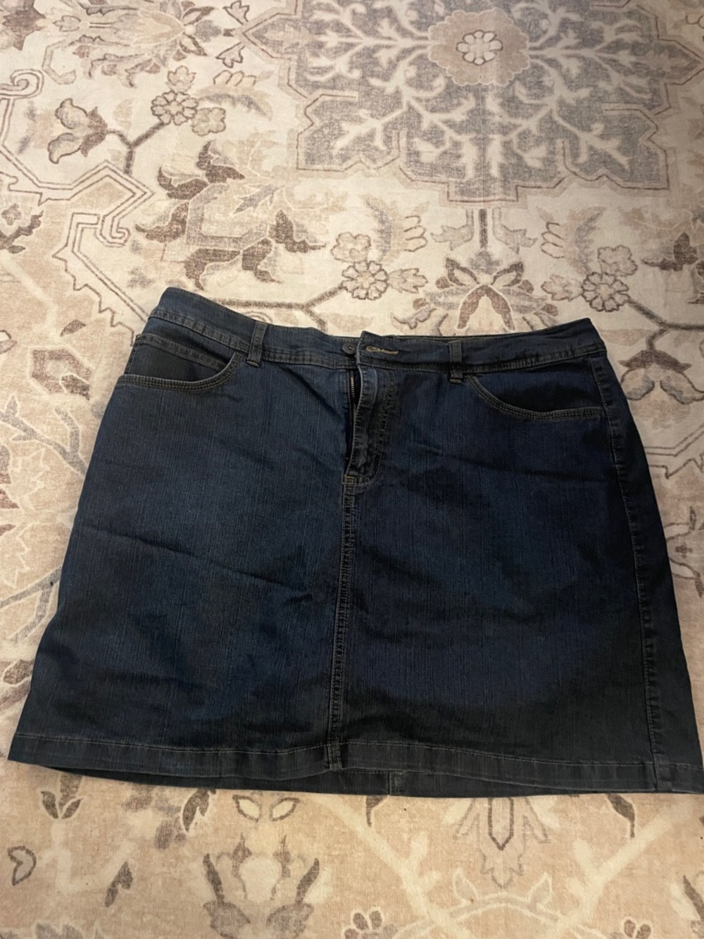St. John's Bay Dark Blue Denim Mini Skirt